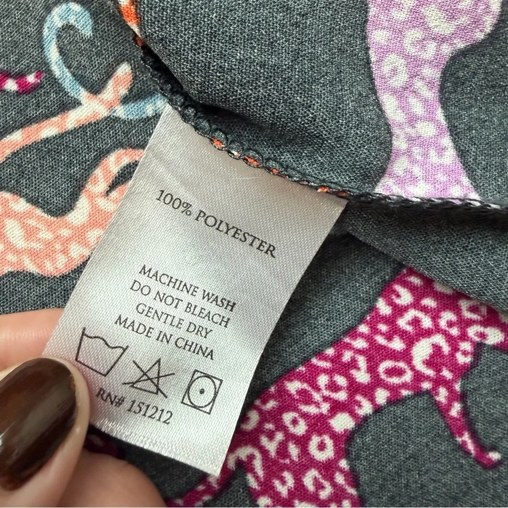 Michelle McDowell Women's Black Cheetah Print Ruffle Puff Libby Top Shirt Blouse - Picture 6 of 6